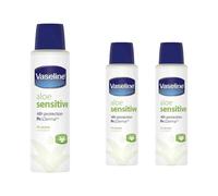 Vaseline ProDerma Aloe Sensitive Antiperspirant Deodorant Spray 150ml, 3 Pack