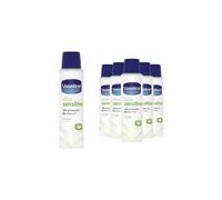 Vaseline Proderma Anti Perspirant Deodrant, Aloe Sensitive Skin Care 150Ml, 6 Pack In White White