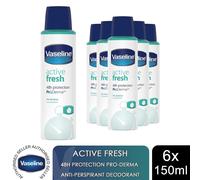 Vaseline 24H Protection ProDerma Anti-Perspirant, Active Fresh, 3 Pack, 150ml