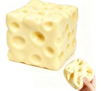 Vaselines Cheese Squishys, Big Brain Cheese Stress Ball Realistic Design | Giant Cheese Squishys Big Cheese Squishys, Soft Squeeze Toys Stress Anxiety Relief Sensory Fidget Toys For Adults Yellow