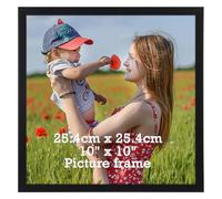 Vasemouh 10x10 Photo Frame Black, Single 10 x 10 Square Picture Frame Horizontal or Vertical Wall Mounting and Tabletop Display for Home, Office, Gallery