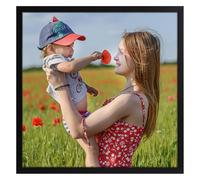 Vasemouh 12x12 Photo Frame Black, Single 12 x 12 Square Picture Frame Horizontal or Vertical Wall Mounting and Tabletop Display for Home, Office, Gallery