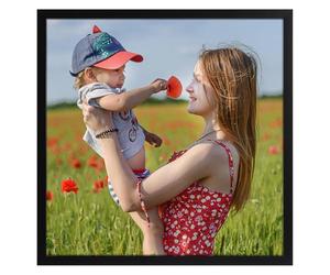 Vasemouh 12x12 Photo Frame Black, Single 30x30cm Square Picture Frame Horizontal or Vertical Wall Mounting and Tabletop Display for Home, Office, Gallery