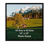 Vasemouh 40x40 cm Picture Frame Black, Square 16x16 Inch Photo Frame, Single Poster Frame Horizontal or Vertical Wall Mounting for Home, Office, Gallery