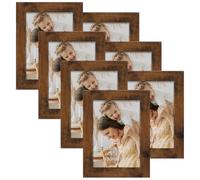 Vasemouh 7x5 Photo Frames, Wooden Vintage 5x7 Picture Frames Set of 7, Table or Wall Decoration.