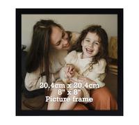 Vasemouh 8x8 Photo Frame Black, Single 8 x 8 Square Picture Frame Horizontal or Vertical Wall Mounting and Tabletop Display for Home, Office, Gallery