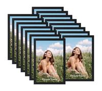 Vasemouh Set of 15 MDF Picture Frames 20 x 30 cm Black for Wall and Table Display in the Home and Office - Ideal for Creative Photo Walls and Artworks