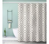 VASENA Shower Curtain Geometric Patterns Sacred Geometry Bath Curtain 3D Printed Mould Proof Bath Curtains for Shower Polyester Shower Curtains 180x180 cm