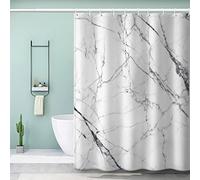 VASENA Shower Curtain Marble Geometric Patterns Bath Curtain 3D Printed Mould Proof Bath Curtains for Shower Polyester Shower Curtains 180x180 cm