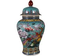 Vases Ceramic Colorful Ginger Jar Temple Enamel Imitated Antique Traditional Chinese Porcelain Dried Flower 39×22.5cm