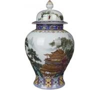 Vases Ceramic Ginger Jar Living Porcelain Vintage Shelf Decoration Items Rustic Large Table Mantel Farmhouse 35×22cm
