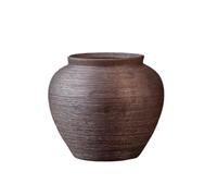 Vases Ceramic Vase Retro Handmade Round Ball Pottery Jar Ornaments Flower Insertable Green Plant Study Room Interior Decoration Restaurant Décor