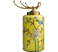 Vases Decorate Ceramic Vase Hand Painted Flower Bird PatternChinese Tradition Porcelain Jars Flower Vase Flower Vases Decor for Living Room Bedroom Shelf,One Color-Large
