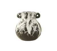 Vases for Flowers Retro ceramic double-eared vase ornaments Chinese style living room and restaurant ceramic flower ware Flower Vases Decorative(A)