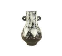 Vases for Flowers Retro ceramic double-eared vase ornaments Chinese style living room and restaurant ceramic flower ware Flower Vases Decorative(B)