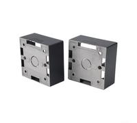 Vasiumic 2-Pack Surface-Mounted Box For Ethernet Faceplates, 86X86x40mm PVC Wall Plate Backbox With Cable Management, Compatible With Network Sockets And Wall Plates(Black-2PCS)
