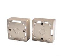 Vasiumic 2-Pack Surface-Mounted Box For Ethernet Faceplates, 86X86x40mm PVC Wall Plate Backbox With Cable Management, Compatible With Network Sockets And Wall Plates(Gold-2PCS)