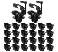 Vasiumic 25 Pcs Black Z Pin-Lock T-Post Insulators for 1-1/4 and 1.33 T-Type Posts, Plastic Electrical Insulator for Farm Fence, Pet Fence and Agricult