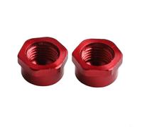Vasiumic 2pcs Aluminum Alloy Spindle Nut for Reels, Modified 7 * 4mm Rocker Handle Screw Replacement Fishing Reel Accessories(RED)