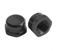 Vasiumic 2pcs Aluminum Alloy Spindle Nut for Reels, Modified 7 * 4mm Rocker Handle Screw Replacement Fishing Reel Accessories(BLACK)