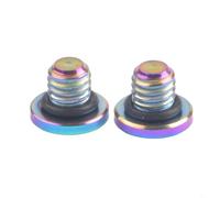 Vasiumic 2pcs Ti Alloy Bleed Screw M5x5mm with O-For Ring for Integral Brake Lever, Compatible with Split Oil Disc Brake Handle, Lightwe(Colorful)