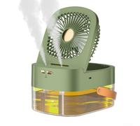 Vasiumic 3-in-1 Evaporative Air Cooler Fan with Humidifier and Soft LED Lamp, USB Powered Portable Cooling Mist Spray Fan for Personal Space Home Office Travel, Adjustable Settings(3)