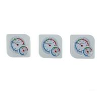 Vasiumic 3 Pack Analog Thermometer Hygrometer Indoor Outdoor Garden, Large Temperature Humidity Meter with, White 7.2cm