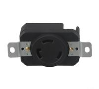 Vasiumic 30A 250V for NEMA -30R 3-Wire Grounding Socket - Heavy-Duty Nylon Body with Brass, Transparent Polycarbonate Terminal, cULus Certified Commercial & Generator Use