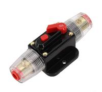 Vasiumic 30A Resettable Inline Breaker 12V-24V DC Systems - Manual Push-Button Reset, Alloy Housing, Waterproof & Temperature Resistant - RV, Marine, Truck, Solar Inverter & Car