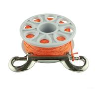 Vasiumic 30m Nylon Line Scuba Diving Reel Handle Spool with Double-Head Buckle,Wear-Resistant Multifilament Rope for Underwater Exploration, Portable 110g Gear Accessory(C)