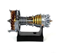 Vasiumic 3D Printed Turbofan Engine Model Silk Aircraft Replica Compatible with A380 Trent 900 Detailed Educational Display Silver Black Aviation Collectors