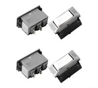 Vasiumic 4 Pack Rocker Switch Circuit Breaker 10A 250V AC Manual Reset Overload Protector, Snap-In Thermal Trip Boat Switch, 32.2 X 15.2mm For Marine Use