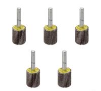 Vasiumic 5pcs 16-40mm Abrasive Flap Wheel Disc Set with 6mm Shank, 80 Grit Emery Cloth Wheels for Metal Polishing and Wood Sanding, Compatible Rotary Tool (20mm)