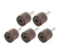 Vasiumic 5pcs 16-40mm Abrasive Flap Wheel Disc Set with 6mm Shank, 80 Grit Emery Cloth Wheels for Metal Polishing and Wood Sanding, Compatible Rotary Tool (25mm)