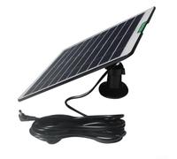 Vasiumic 5w Supply 1000ma Weatherproof with Panel Monocrystalline 5v Cable Security Solar Kit Black(Black)