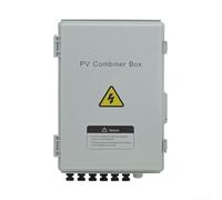 Vasiumic 6-String Solar PV Combiner Box with Arrester and Breaker, IP65 Waterproof ABS Enclosure, Supports to 6 × 550V PV Arrays, 63A Total Input,