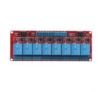 Vasiumic 8- Relay Module with Optocoupler Isolation, High/Low Level Trigger, 10A Load Capacity, 5V/12V/24V DC Input, PLC, IoT & Automation Control(24V)