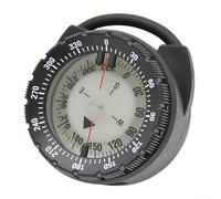 Vasiumic ABS Luminous Diving For Compass for Scuba Diving, Underwater Navigation Tool with Glow-in-the-Dark Dial and Tube Clamp, Works Up to 50 Meters(Black)