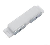 Vasiumic ABS Plastic Touch-Latch Cabinet Catch for Wardrobe, Closet, Drawer & Cupboard Doors - 87 x 19 mm, Brown/White/Black, Self- or Screw Mount(WHITE)
