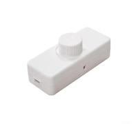 Vasiumic ABS Thyristor Dimmer Switch 220V Flicker- Smooth Back- LED, Incandescent, Ceiling and Table Lamps, High and Low Voltage, 3W-200W(white)