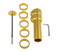 Vasiumic Adjustable Handlebar Stem Riser for Mountain For Bike - For CNC Aluminum Alloy Handlebar Extender with Dual-Screw Locking, 3.5" x 3.5" x 13.5", Red(RED)