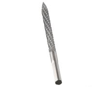 Vasiumic Alloy Carbide Rotary Burr Drill Bit, Fish Scale Cutting Edge, Triangular Rhombus Design, for Low-Speed Pneumatic Drill, Silver, 1pc(3mm)