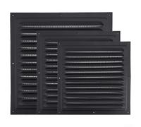 Vasiumic Aluminum Vent Grille Cover Square Exterior Wall Air Outlet Ventilation with Fiber Mesh Backing for Kitchens Bathrooms Commercial Buildings(150x150cm)