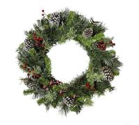 Vasiumic Artificial Pine Needle and Vine Christmas Wreath for Home, Decorative Holiday Garland for Front Door, Realistic Festive Accent, Easy to Hang Year-Round Decoration, (70CM)