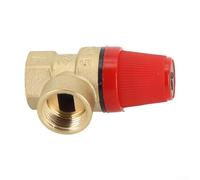 Vasiumic Brass Diaphragm Safety Valve for Closed Heating Systems, /2 Inch Thread, Pressure Range 3-7 bar, EPDM Membrane, ABS Swivel Cap, EN 12828 Compl(6bar)