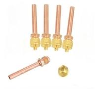 Vasiumic Brass Service Valve Stem Core Set for Refrigeration and Air Conditioning, Corrosion-Resistant High/Low Side Access Adapters Compatible with R12 R22 R134 R304(5PCS)