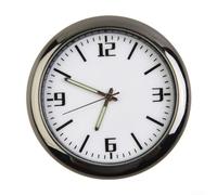 Vasiumic Car Clock Quartz Analog Watch Gauge, Luminous for Dashboard Decor Home Office, Round Clock 4x4cm Black or Silver(whiteA)