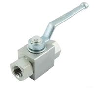 Vasiumic Carbon Steel Hydraulic Ball Valve 2-Way Shut-Off with NPT 1/4, 3/8, 1/2, 3/4 Connections, Chrome-Plated, 500 Bar High Pressure Hydraulic Control Applications(NPT3/4)