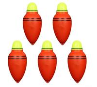 Vasiumic Electronic Fishing Float for Sea and Rock Fishing, 40g/60g/80g/100g Buoyancy with High Brightness LED, ABS Waterproof Float, Red, 5 pcs(80)