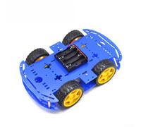 Vasiumic Encoder Robot Car Chassis Assembly Kit For Arduino, 48:1 Gear Ratio 3-10V DC Motor Acrylic Platform, STEM Educational Electronic DIY Hardware(blue)